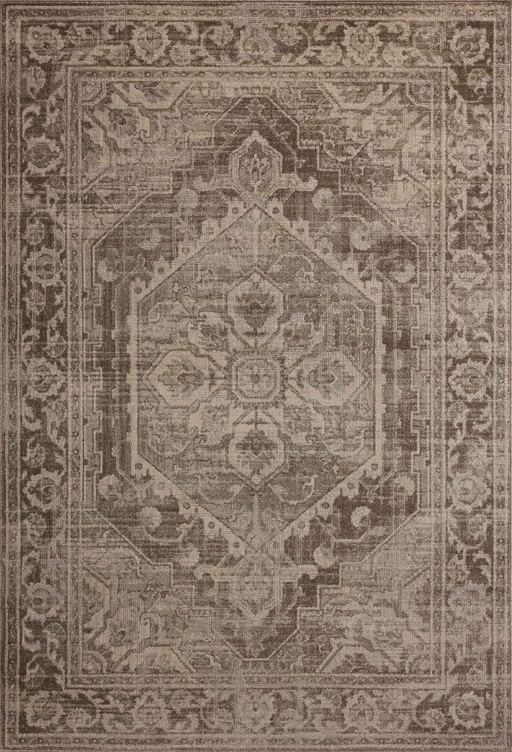 Magnolia Home by Joanna Gaines x Loloi Mona Rug - Cocoa / Stone-Blue Hand Home