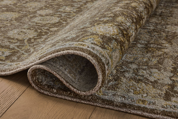 Magnolia Home by Joanna Gaines x Loloi Mona Rug - Bark / Natural-Blue Hand Home