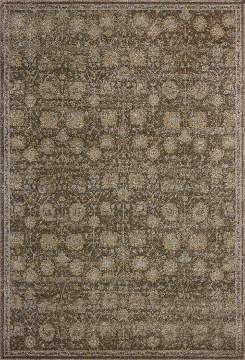 Magnolia Home by Joanna Gaines x Loloi Mona Rug - Bark / Natural-Blue Hand Home