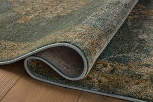 Magnolia Home by Joanna Gaines x Loloi Mona Rug - Bark / Multi-Blue Hand Home