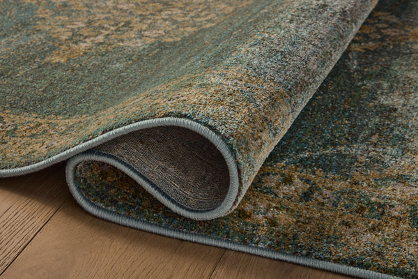 Magnolia Home by Joanna Gaines x Loloi Mona Rug - Bark / Multi-Blue Hand Home