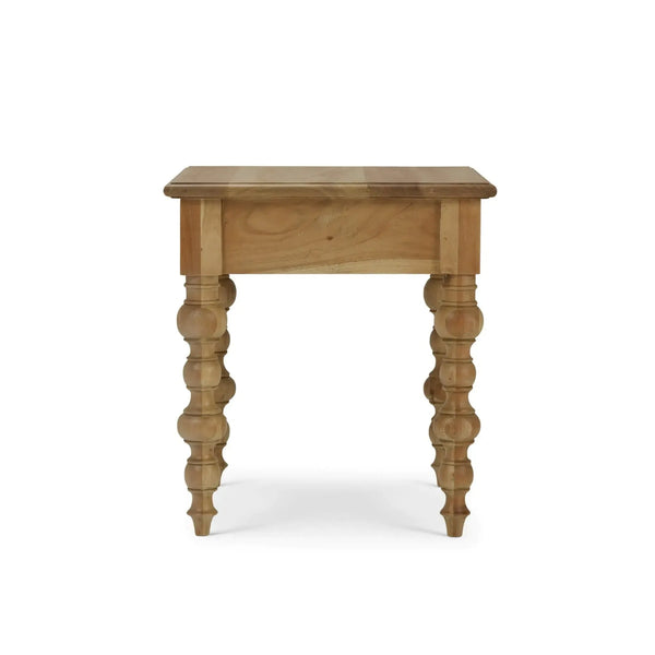 Bramble Madison 1 Drawer End Table In Fruitwood-Bramble-Blue Hand Home