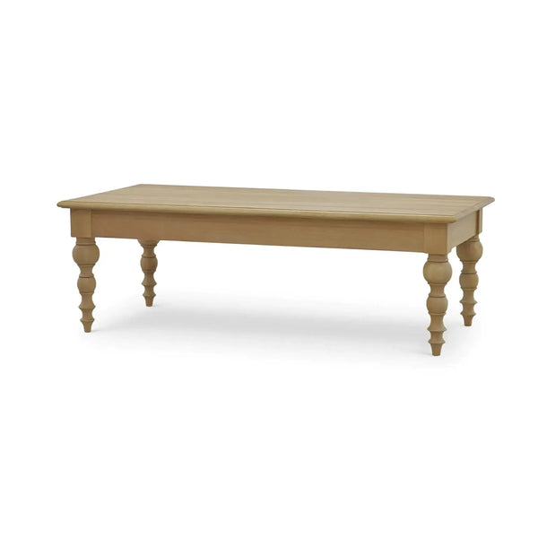 Bramble Madison Turned Leg Coffee Table In Fruitwood-Bramble-Blue Hand Home
