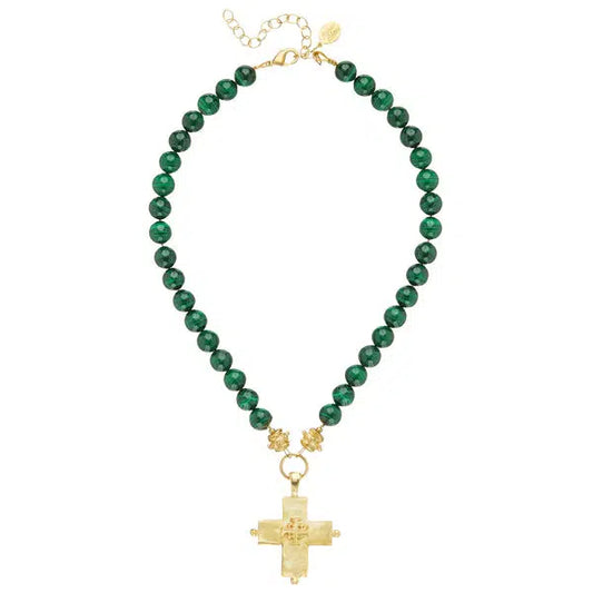Magellan Cross Necklace-Blue Hand Home