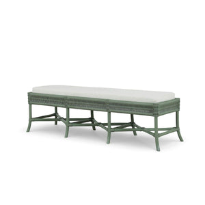 Marina Rattan Bench-Blue Hand Home