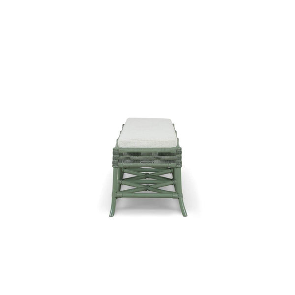 Marina Rattan Bench-Blue Hand Home