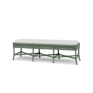 Marina Rattan Bench-Blue Hand Home