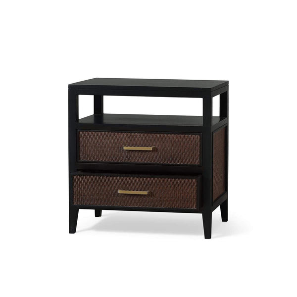 Marisol 2 Drawer Nightstand w/ Open Shelf-Blue Hand Home
