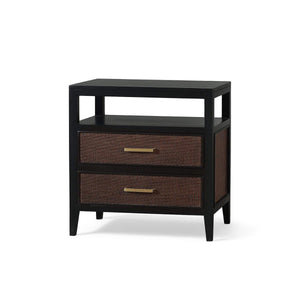 Marisol 2 Drawer Nightstand w/ Open Shelf-Blue Hand Home