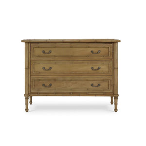 Bramble Martinique 3 Drawer Dresser In Antique French Oak-Bramble-Blue Hand Home