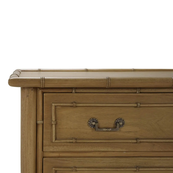 Bramble Martinique 3 Drawer Dresser In Antique French Oak-Bramble-Blue Hand Home