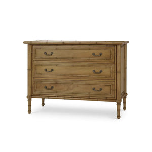 Bramble Martinique 3 Drawer Dresser In Antique French Oak-Bramble-Blue Hand Home