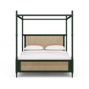 Martinique Bed King w/ Rattan-Blue Hand Home