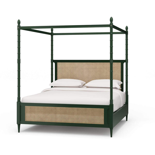 Martinique Bed King w/ Rattan-Blue Hand Home