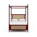 Martinique Bed Queen w/ Rattan-Blue Hand Home