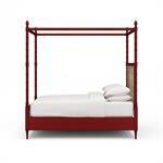 Martinique Bed Queen w/ Rattan-Blue Hand Home