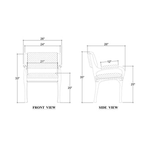 Melrose Padded Arm Dining Chair by Furniture-Blue Hand Home