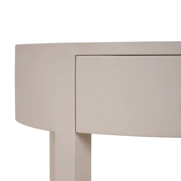 Bramble Milan Linen Wrapped Side Table In Putty-Bramble-Blue Hand Home