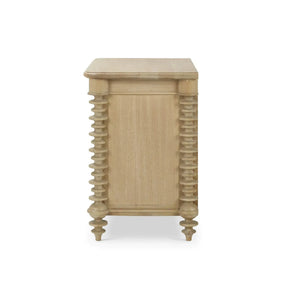 Bramble Milano 2 Drawer Bedside Table in Fruitwood-Bramble-Blue Hand Home