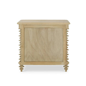 Bramble Milano 2 Drawer Bedside Table in Fruitwood-Bramble-Blue Hand Home