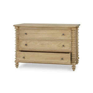 Bramble Milano 3 Drawer Dresser in Fruitwood-Bramble-Blue Hand Home