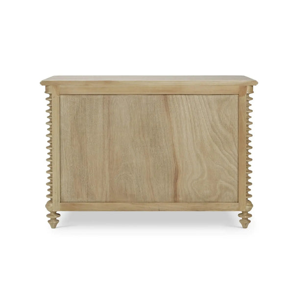 Bramble Milano 3 Drawer Dresser in Fruitwood-Bramble-Blue Hand Home