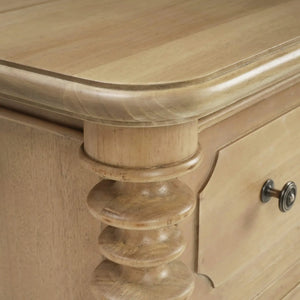 Bramble Milano 3 Drawer Dresser in Fruitwood-Bramble-Blue Hand Home
