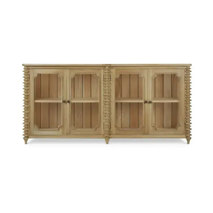 Bramble Milano 4 Door Sideboard In Fruitwood-Bramble-Blue Hand Home