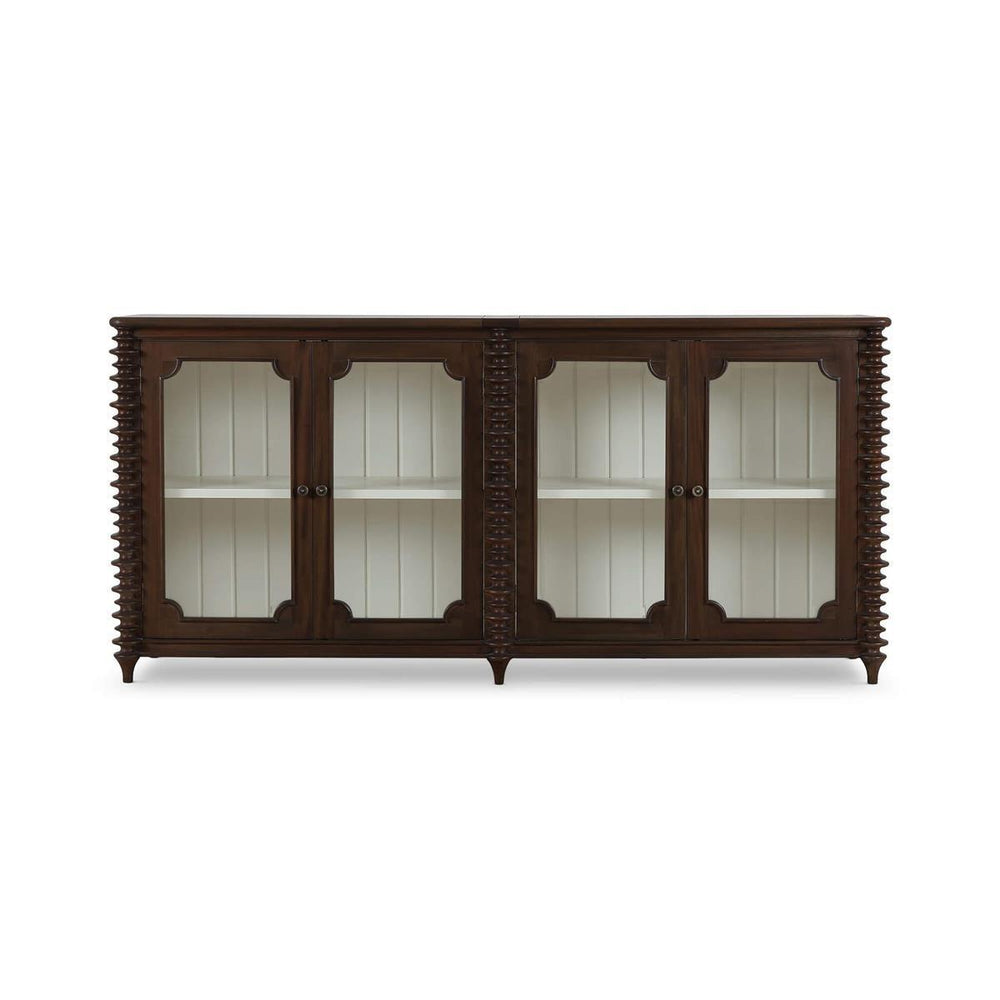 Bramble Milano 4 Door Sideboard in Walnut w/ Putty Interior-Bramble-Blue Hand Home