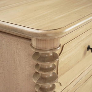 Bramble Milano 7 Drawer Dresser in Fruitwood-Bramble-Blue Hand Home