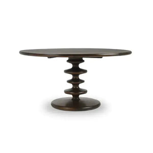 Bramble Milano Round Dining Table 60" In Walnut-Bramble-Blue Hand Home