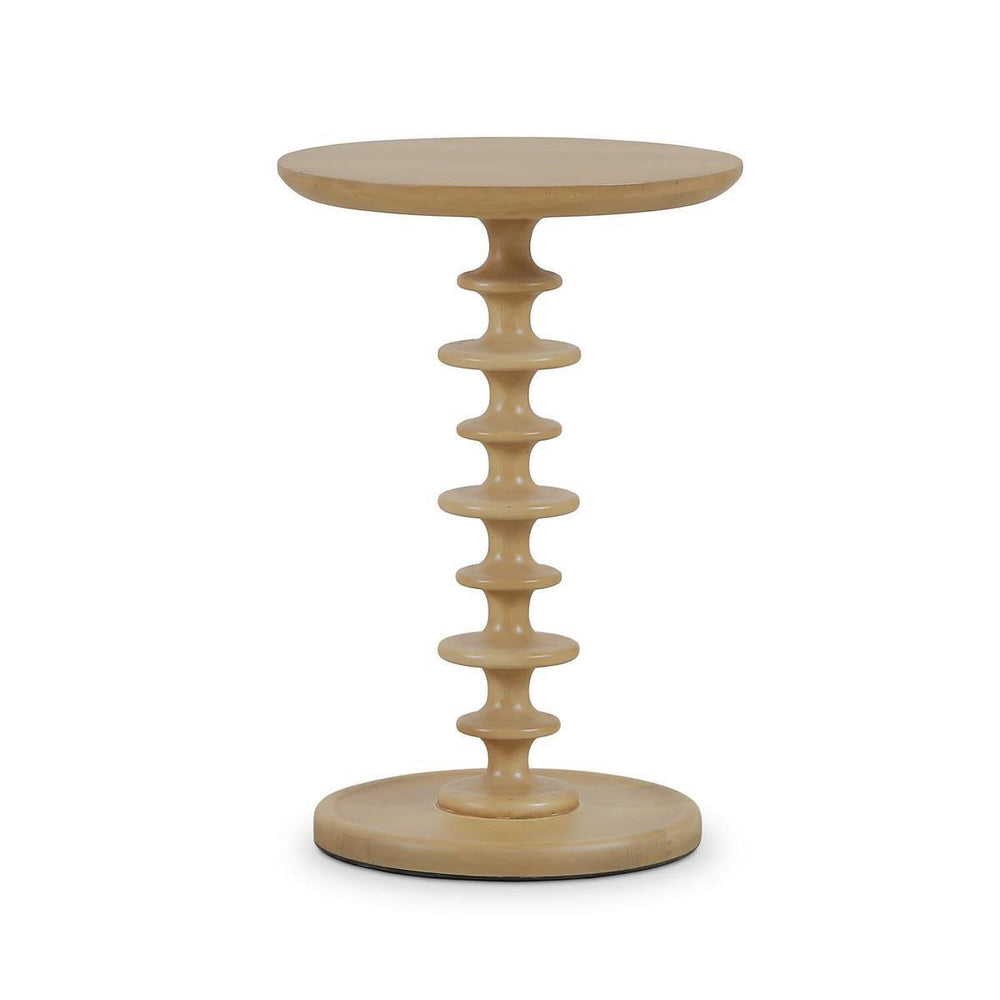 Bramble Milano Round Side Table in Fruitwood-Bramble-Blue Hand Home