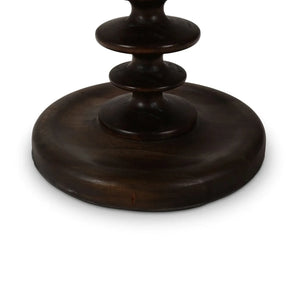 Bramble Milano Round Side Table In Walnut-Bramble-Blue Hand Home