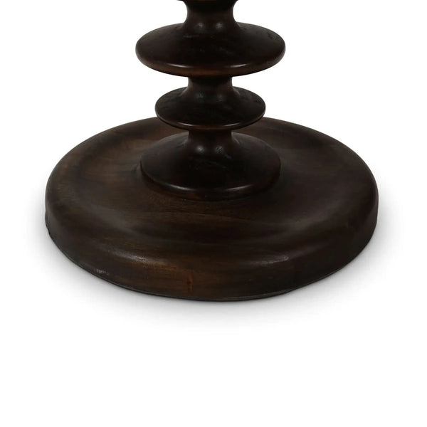 Bramble Milano Round Side Table In Walnut-Bramble-Blue Hand Home