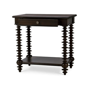 Bramble Milano Side Table In Walnut-Bramble-Blue Hand Home