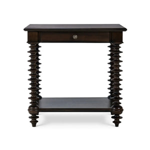 Bramble Milano Side Table In Walnut-Bramble-Blue Hand Home