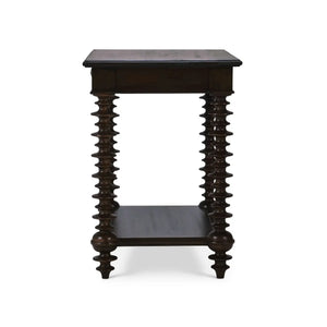 Bramble Milano Side Table In Walnut-Bramble-Blue Hand Home