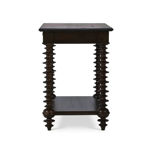 Bramble Milano Side Table In Walnut-Bramble-Blue Hand Home