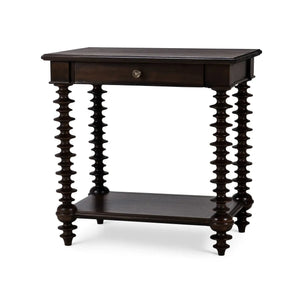Bramble Milano Side Table In Walnut-Bramble-Blue Hand Home