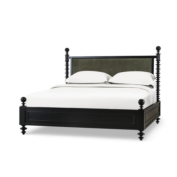 Milano Upholstered Bed King (* Adjustable Posters)-Blue Hand Home