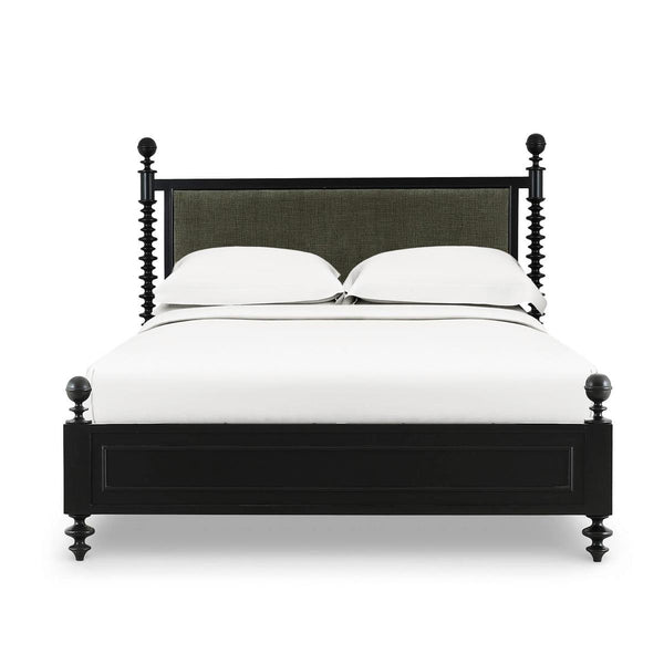 Milano Upholstered Bed Queen (* adjustable posters)-Blue Hand Home