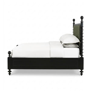 Milano Upholstered Bed Queen (* adjustable posters)-Blue Hand Home