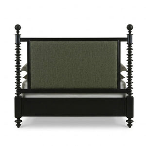 Milano Upholstered Bed Queen (* adjustable posters)-Blue Hand Home
