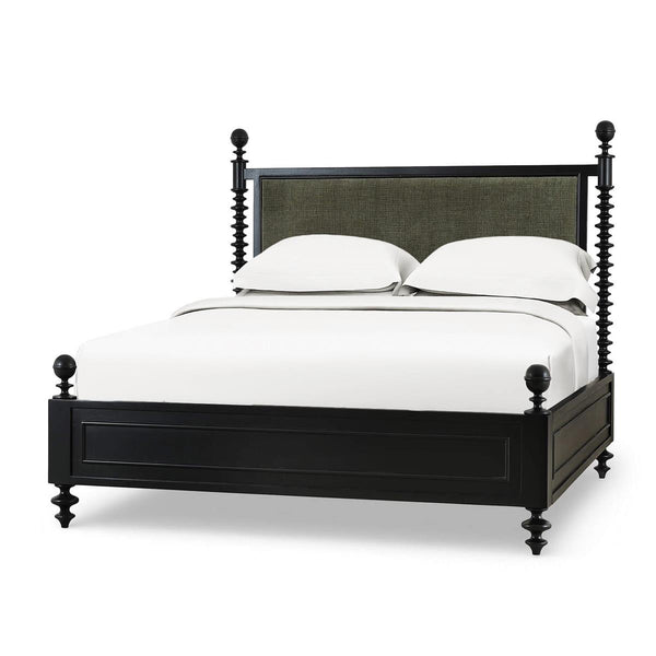 Milano Upholstered Bed Queen (* adjustable posters)-Blue Hand Home