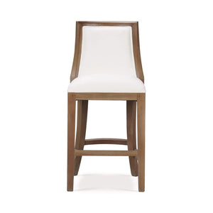 Bramble Monarch Counter Stool In Straw Wash W /Arctic White Performance Fabric-Bramble-Blue Hand Home