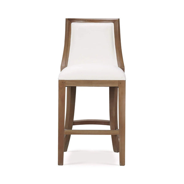 Bramble Monarch Counter Stool In Straw Wash W /Arctic White Performance Fabric-Bramble-Blue Hand Home