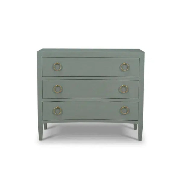 Bramble Mornington Linen Wrapped 3 Drawer Dresser In Linen Pale Blue-Bramble-Blue Hand Home