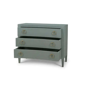 Bramble Mornington Linen Wrapped 3 Drawer Dresser In Linen Pale Blue-Bramble-Blue Hand Home