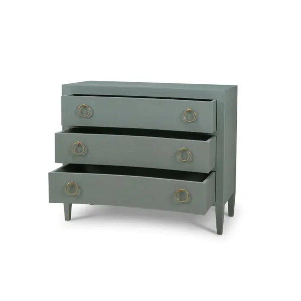 Bramble Mornington Linen Wrapped 3 Drawer Dresser In Linen Pale Blue-Bramble-Blue Hand Home