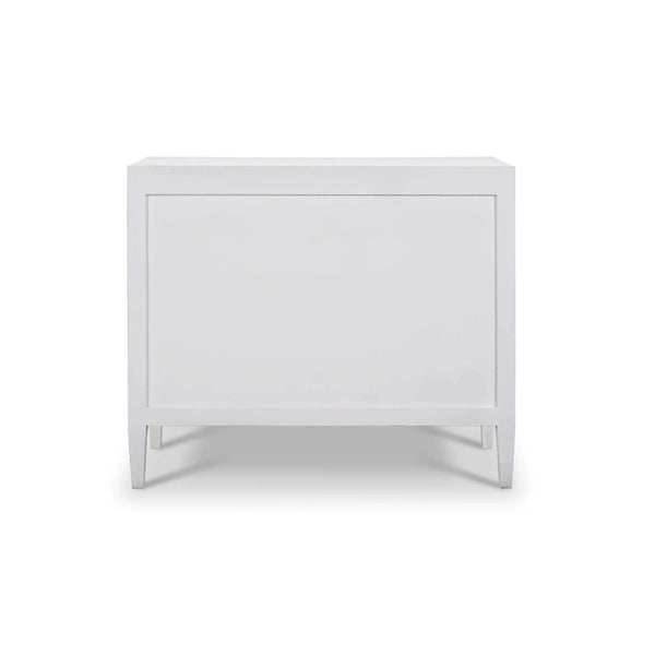 Bramble Mornington Linen Wrapped 3 Drawer Dresser In True White-Bramble-Blue Hand Home
